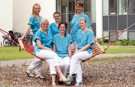 Teamfoto der Ergotherapie der Klinik für Geriatrie