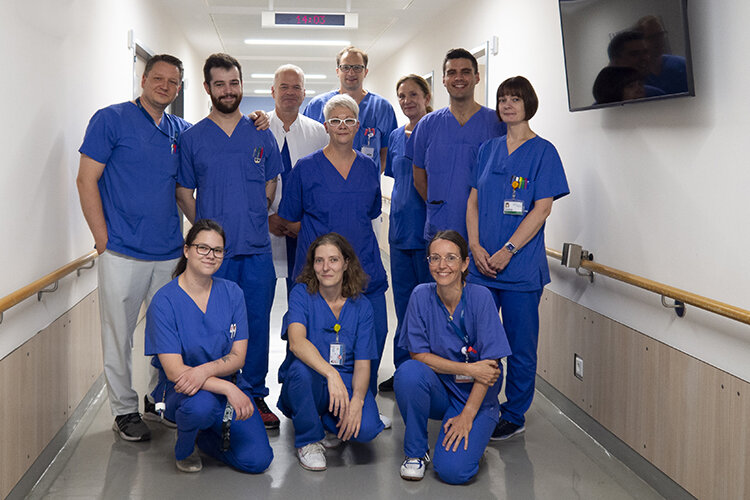 Teamfoto des pneumologischen Beatmungszentrums im Klinikum EvB