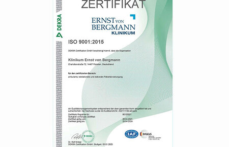 Zertifikat der DIN EN ISO 